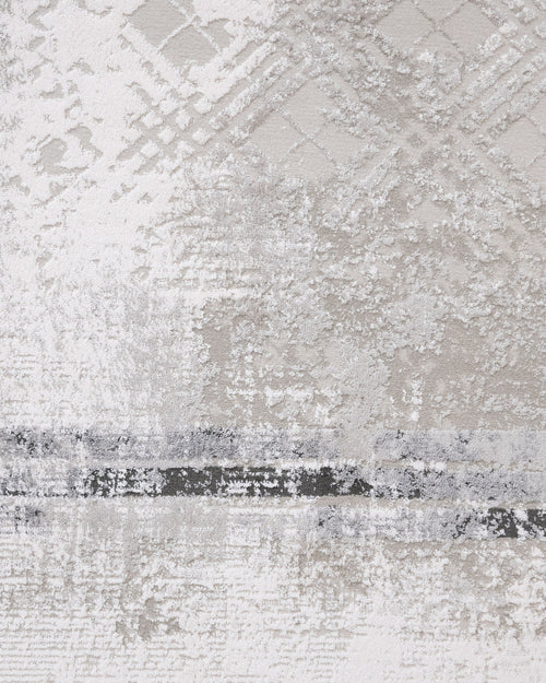 Cotton Area Rug - Machine Made Grey Frame Rug | Soft, Washable & Non Slip