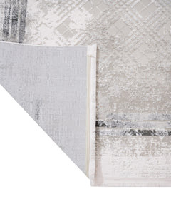 Cotton Area Rug - Machine Made Grey Frame Rug | Soft, Washable & Non Slip