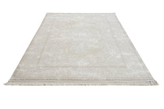 Classic Area Rug - Periwinkle Cream Machine Made Rug with Fringed Edge