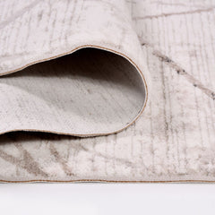 Juliana Cream Geometric Machine Made Area Rug