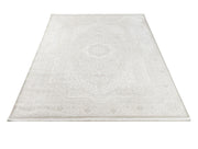 Cotton Area Rug - Machine Made Cream Medallion Rug | Soft Washable Floor Covering