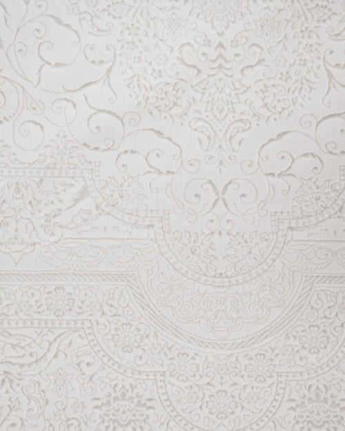 Cotton Area Rug - Machine Made Cream Medallion Rug | Soft Washable Floor Covering