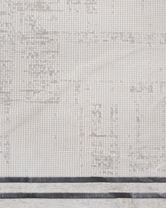 Cotton Area Rug - Hanife Grey Frame Machine Made Non Slip Washable Carpet