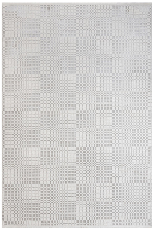Cotton Area Rug - Machine Made Geometric Design with Soft Threads & Non Slip Pad