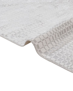 Cotton Area Rug - Machine Made Geometric Design with Soft Threads & Non Slip Pad