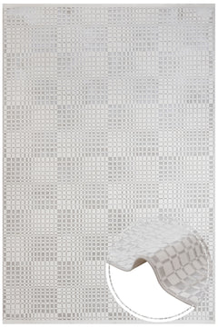 Cotton Area Rug - Machine Made Geometric Design with Soft Threads & Non Slip Pad