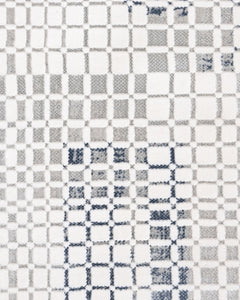 Cotton Area Rug – Machine Made Blue Geometric Rug With Soft Threads & Anti Slip