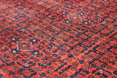 Digital Print Area Rug - Red Frame Cotton Chenille Rug | Stylish Washable Carpet