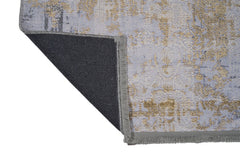 Modern Grey Area Rug - Digital Print Cotton Chenille Carpet for Living Room