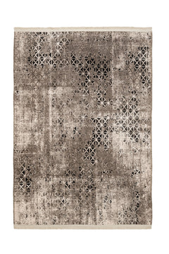 Geometric Area Rug - Cotton Chenille Digital Print Rug for Living Room