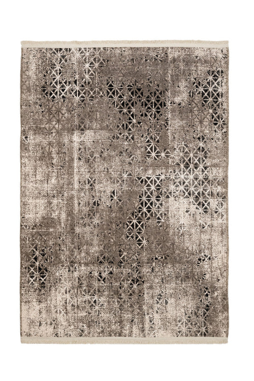 Geometric Area Rug - Cotton Chenille Digital Print Rug for Living Room
