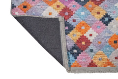 Pink Floral Area Rug - Cotton Chenille Digital Print Carpet for Living Room