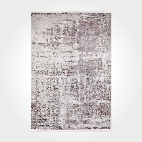 Modern Chenille Area Rug – Washable Non Slip Grey Rug with Soft Cotton Polyester
