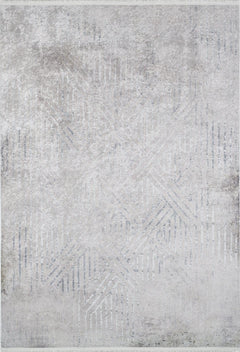 Modern Area Rug – Grey Digital Print Non Slip Carpet for Living Room