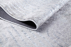 Modern Area Rug – Grey Digital Print Non Slip Carpet for Living Room