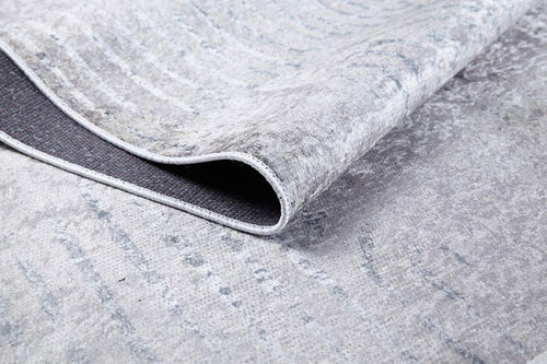 Modern Area Rug – Grey Digital Print Non Slip Carpet for Living Room