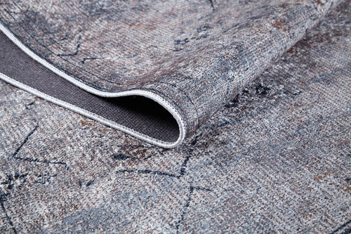 Modern Area Rug – Grey Digital Print Carpet | Antibacterial, Non Slip & Washable