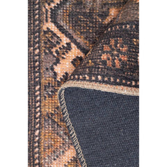 Digital Print Area Rug – Washable Non Slip Brown Medallion Cotton Carpet