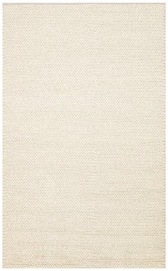 Modern Jute Kilim - Hand Woven Cream Colored Rug With Non Slip Backing