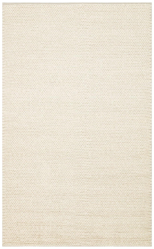 Modern Jute Kilim - Hand Woven Cream Colored Rug With Non Slip Backing