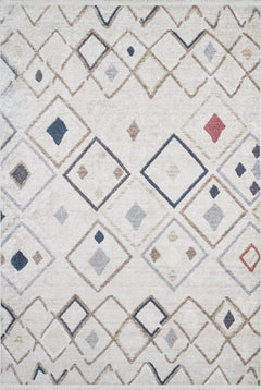 Geometric Area Rug – Beige Digital Print Rug | Non Slip, Antibacterial Carpet