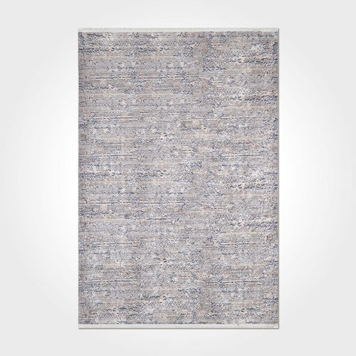 Vintage Chenille Rug | Washable Non Slip Grey Area Rug - Cotton Polyester Carpet