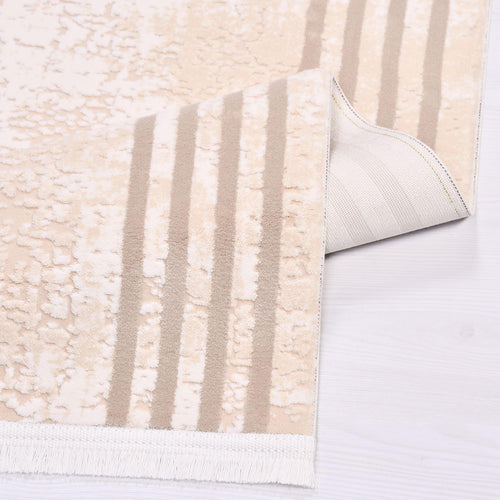 Addilyn Cream Frame Machine Made Area Rug