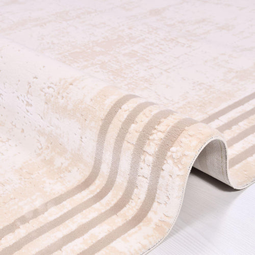 Addilyn Cream Frame Machine Made Area Rug