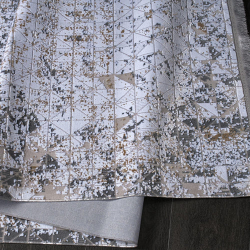 Modern Cotton Area Rug - Blue Non Slip Rug with Anti Skid Base | Flatweave Carpet