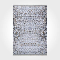 Modern Cotton Area Rug - Blue Non Slip Rug with Anti Skid Base | Flatweave Carpet