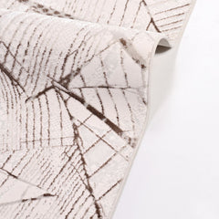 Adrianna Cream Geometric Machine Made Area Rug