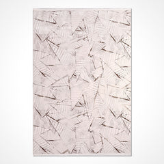 Adrianna Cream Geometric Machine Made Area Rug