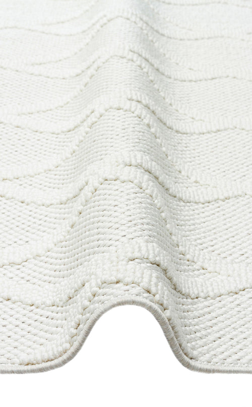 Cream Geometric Area Rug - Machine Made Rug | Dustproof Flatweave Carpet