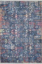 Modern Area Rug - Blue Digital Print Carpet | Non Slip, Antibacterial, Washable Floor Rug