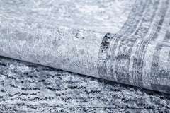 Grey Area Rug – Digital Print Frame Design | Non Slip Antibacterial Carpet