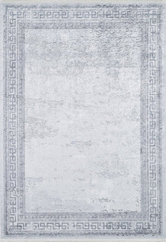 Grey Area Rug – Digital Print Frame Design | Non Slip Antibacterial Carpet