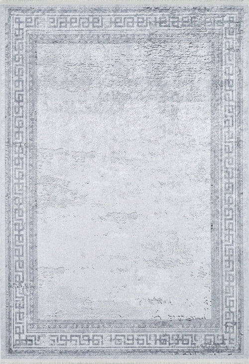 Grey Area Rug – Digital Print Frame Design | Non Slip Antibacterial Carpet