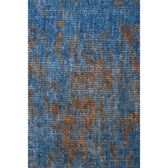 Modern Cotton Area Rug – Washable Non Slip Blue Microfiber Carpet for Living Room