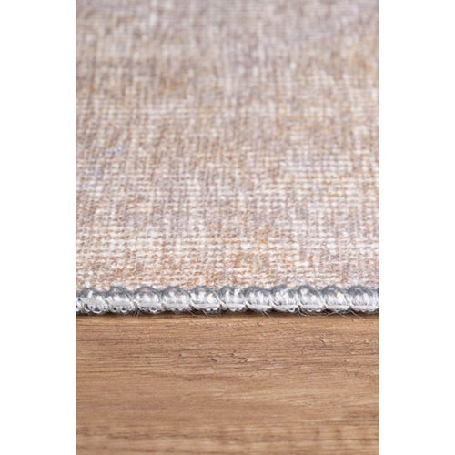 Modern Cotton Area Rug – Washable Non Slip Beige Soft Microfiber Plush Carpet