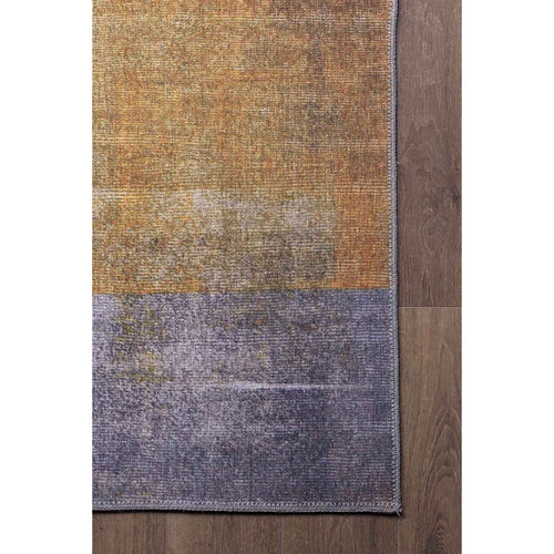 Modern Cotton Area Rug – Washable Non Slip Yellow Soft Microfiber Carpet
