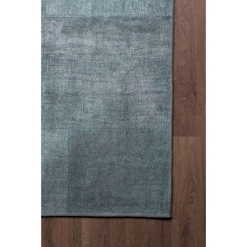 Blue Patchwork Area Rug – Washable Non Slip Cotton Carpet for Living Room