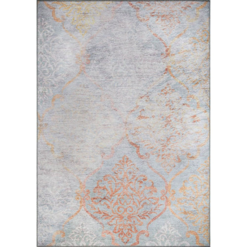 Digital Print Area Rug - Ethnic Cotton Grey Soft Microfiber Rug for Living Room