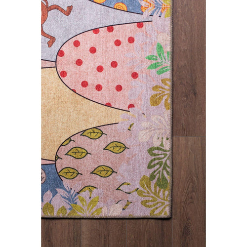 Kids Cotton Rug - Washable Non Slip Yellow Decorative Area Rug With Soft Microfiber