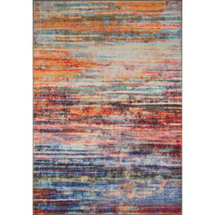 Modern Cotton Area Rug – Washable Non Slip Blue Soft Microfiber Carpet