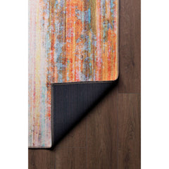 Modern Cotton Area Rug – Washable Non Slip Blue Soft Microfiber Carpet