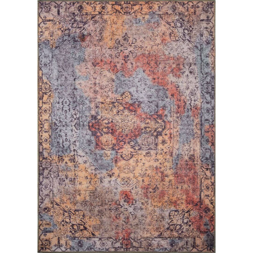 Digital Print Area Rug | Washable Non Slip Cotton Ethnic Style Carpet