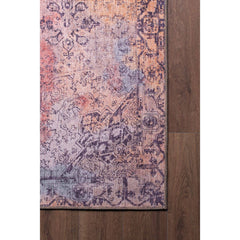 Digital Print Area Rug | Washable Non Slip Cotton Ethnic Style Carpet