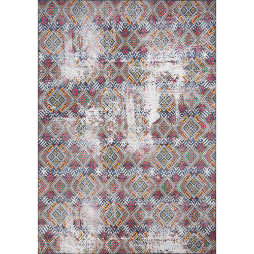 Ethnic Cotton Area Rug – Washable Non Slip Soft Microfiber Rug with Patterned Design