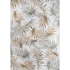 Floral Cotton Area Rug – Soft Microfiber Brown Floral Carpet Washable Non Slip