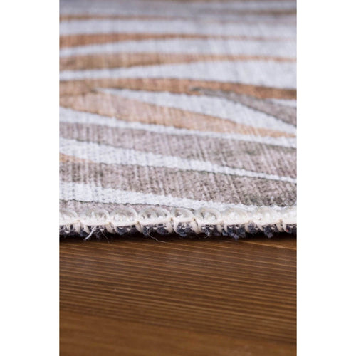 Floral Cotton Area Rug – Soft Microfiber Brown Floral Carpet Washable Non Slip